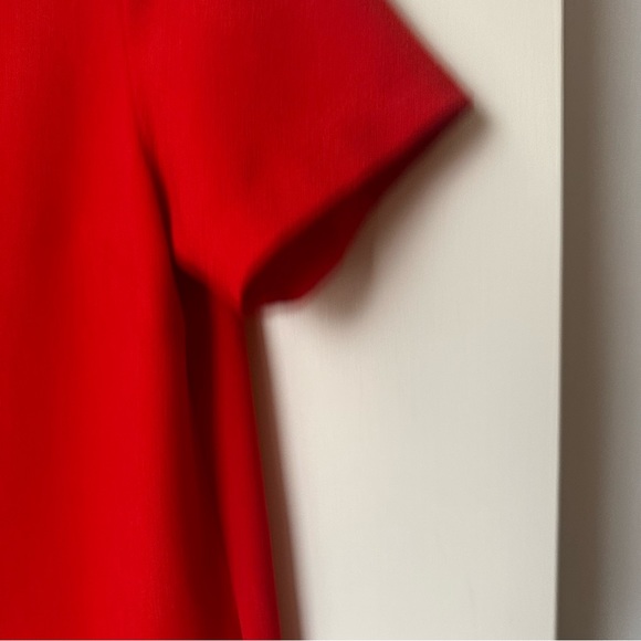 Racheal Parcell Red Short Sleeve Button Front Collared Everyday Shirt Dress S - Picture 9 of 16